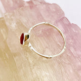 Ruby Teardrop Faceted Fine Band Ring R3691-RU - Nature's Magick