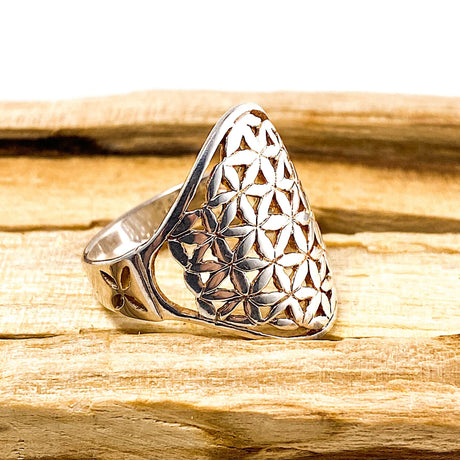 Sacred Geometry - Flower of Life - Sterling Silver Ring RG341 - Nature's Magick
