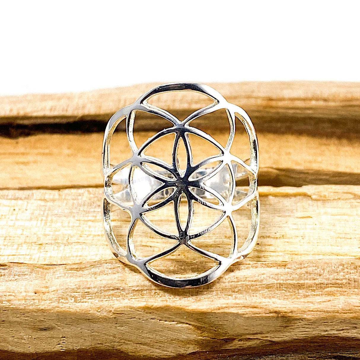 Sacred Geometry - Seed of Life - Sterling Silver Ring RG342 - Nature's Magick