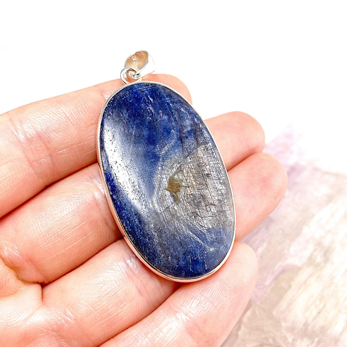 Sapphire cabochon oval pendant KPGJ2144 - Nature's Magick