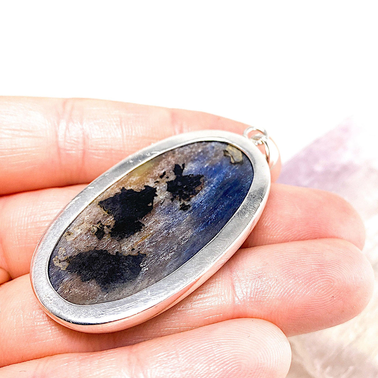 Sapphire cabochon oval pendant KPGJ2144 - Nature's Magick