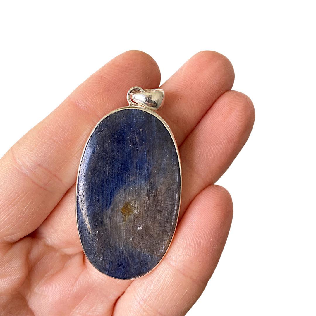 Sapphire cabochon oval pendant KPGJ2144 - Nature's Magick