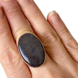 Sapphire cabochon oval ring s.10 KRGJ1615 - Nature's Magick