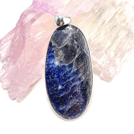 Sapphire long oval cabochon pendant KPGJ2142 - Nature's Magick