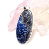 Sapphire long oval cabochon pendant KPGJ2142 - Nature's Magick