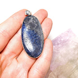 Sapphire long oval cabochon pendant KPGJ2142 - Nature's Magick