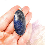 Sapphire long oval cabochon pendant KPGJ2142 - Nature's Magick