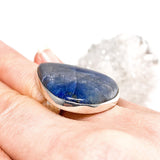 Sapphire teardrop beaten band ring s.9 KRGJ1618 - Nature's Magick