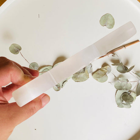 Selenite Triple Goddess Moon Bowl SMB01 - Nature's Magick