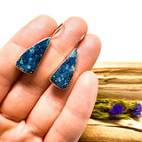 Shattuckite freeform cabochon earrings KEGJ550 - Nature's Magick