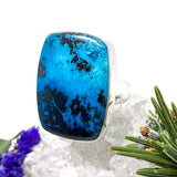 Shattuckite Square Cabochon Ring Size 11 KRGJ389 - Nature's Magick