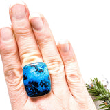 Shattuckite Square Cabochon Ring Size 11 KRGJ389 - Nature's Magick