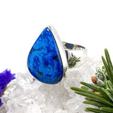 Shattuckite teardrop cabochon ring s.8 KRGJ496 - Nature's Magick