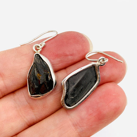 Shungite raw earrings KEGJ940 - Nature's Magick