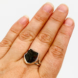 Shungite raw ring with split band s.9.5 KRGJ1920 - Nature's Magick