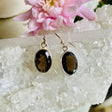 Smokey Quartz faceted oval earrings KEGJ789 - Nature's Magick