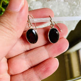 Smokey Quartz faceted oval earrings KEGJ789 - Nature's Magick