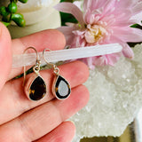 Smokey Quartz faceted teardrop earrings KEGJ790 - Nature's Magick