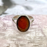 Spessartine Garnet faceted oval ring s.8 KRGJ2420 - Nature's Magick