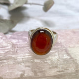 Spessartine Garnet oval ring s.7 KRGJ2428 - Nature's Magick