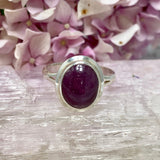 Star Ruby oval ring s.11 KRGJ2507 - Nature's Magick