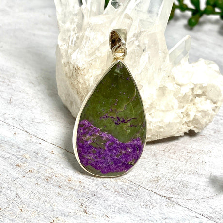 Stichtite teardrop cabochon pendant KPGJ2490 - Nature's Magick