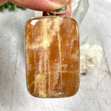 Sunstone large square pendant KPGJ2967 - Nature's Magick