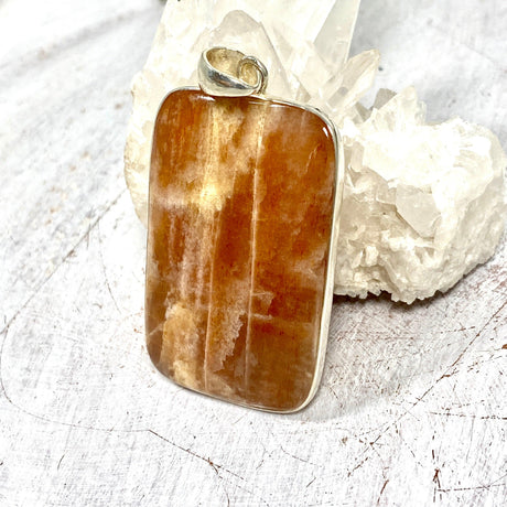 Sunstone large square pendant KPGJ2967 - Nature's Magick