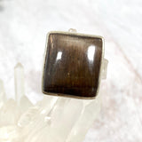 Sunstone rectangular ring s.8.5 KRGJ2257 - Nature's Magick