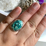 Tibetan Turqoise oval ring s.10 KRGJ2526 - Nature's Magick