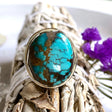 Tibetan Turqoise oval ring s.9 KRGJ2527 - Nature's Magick