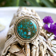 Tibetan Turqoise round ring s.8 KRGJ2529 - Nature's Magick