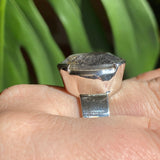 Tourmaline in quartz faceted oval ring s.10 KRGJ1862 - Nature's Magick