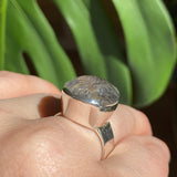 Tourmaline in quartz faceted oval ring s.10 KRGJ1862 - Nature's Magick