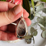 Tourmaline in quartz faceted teardrop pendant KPGJ2446 - Nature's Magick