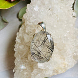 Tourmaline in Quartz oval faceted pendant KPGJ3103 - Nature's Magick