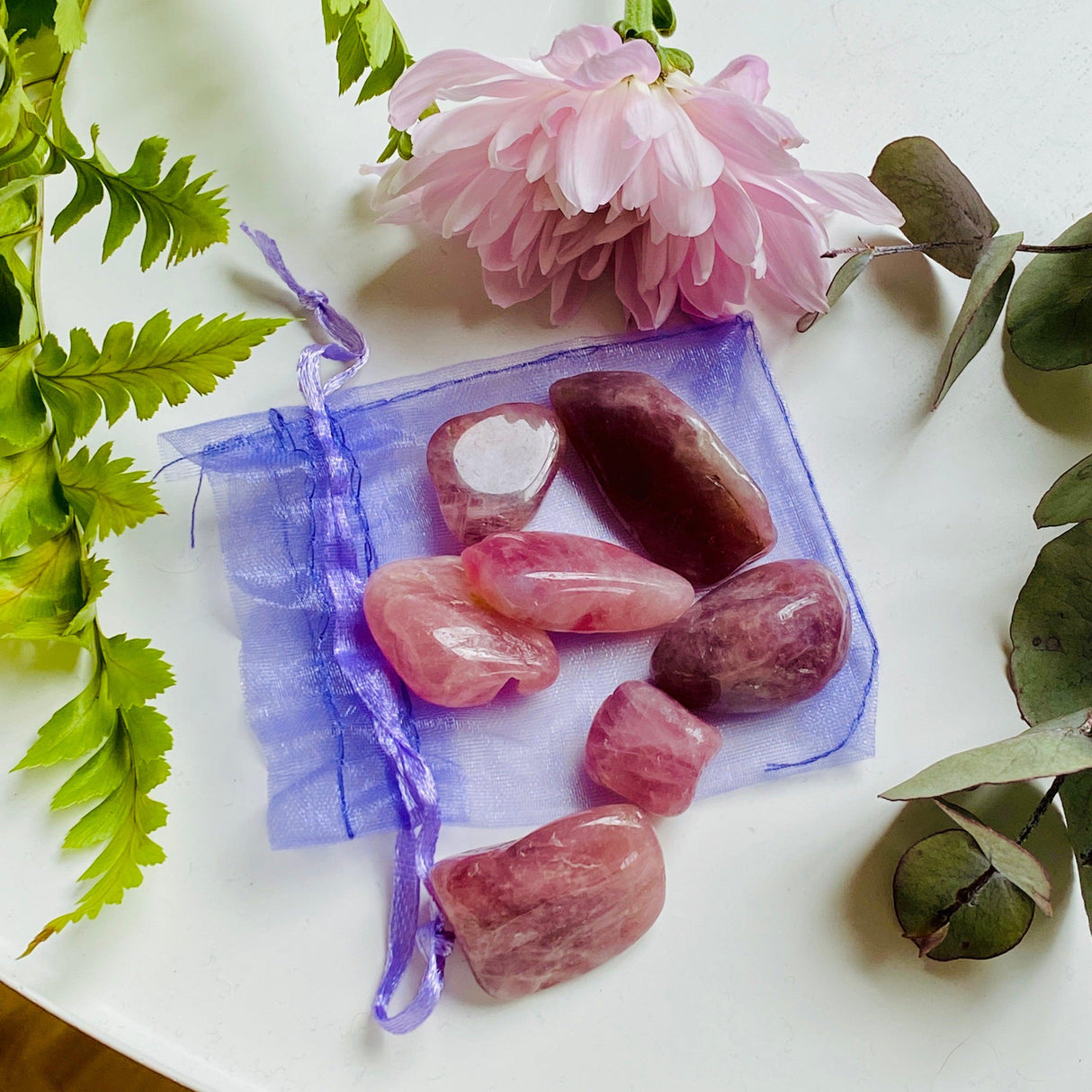 Tumbled Stone - Red Rose Quartz Gift Bags LQT - Nature's Magick