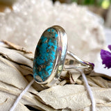 Turquoise with Pyrite oval ring s.10 KRGJ2029 - Nature's Magick