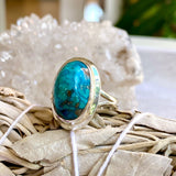 Turquoise with Pyrite oval ring s.11 KRGJ2031 - Nature's Magick
