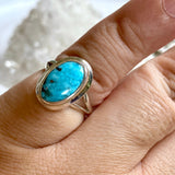 Turquoise with Pyrite oval ring s.7 KRGJ2024 - Nature's Magick