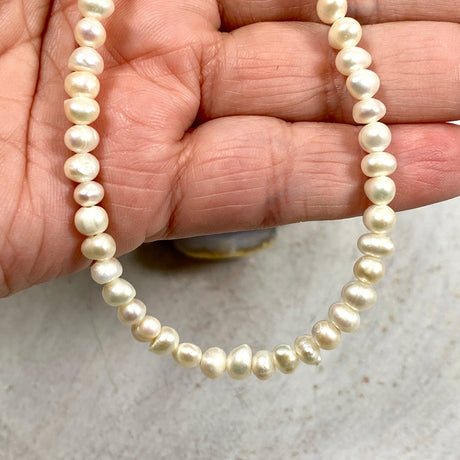 White Cultured Freshwater Pearl Necklace CFPNW - Nature's Magick